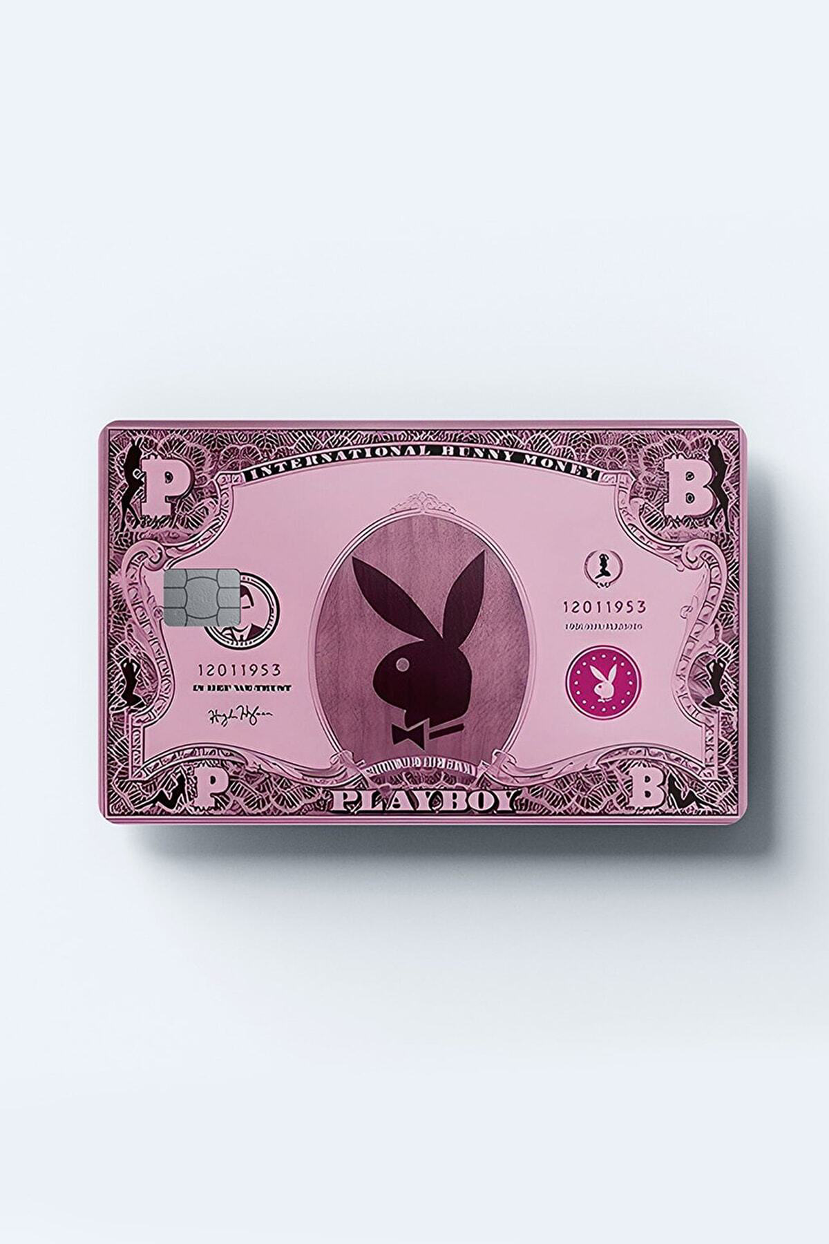 Playboy Pembe Dolar Kart Kaplama Sticker