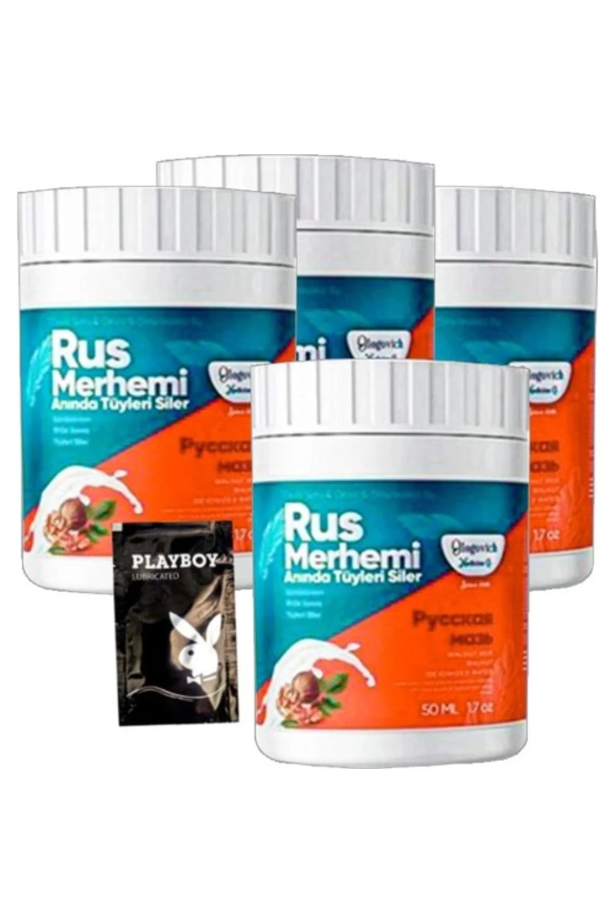 Playboy Turquoise Tüy Dökücü Krem 50 ml – 4'lü Ceviz & Ceviz Sütü Rus Merhemi + 1 Armağan Jel Fiyatı, Yorumları ve Özellikleri