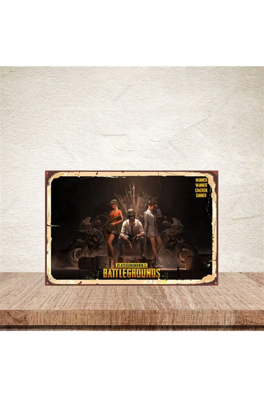 Playerunknown's Battlegrounds 20-30 Cm Retro Ahşap Poster