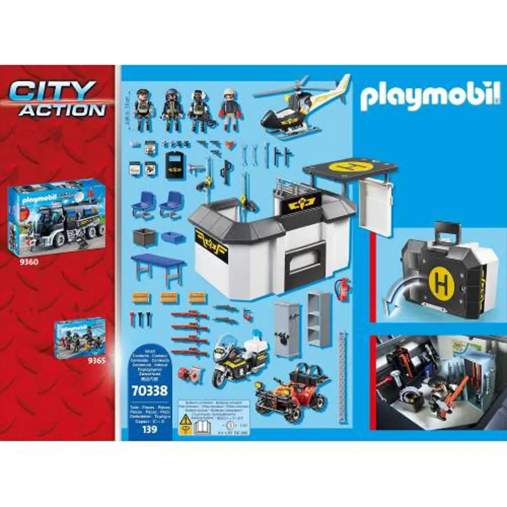 Playmobil 70338 City Action - Elite police transportable headquar