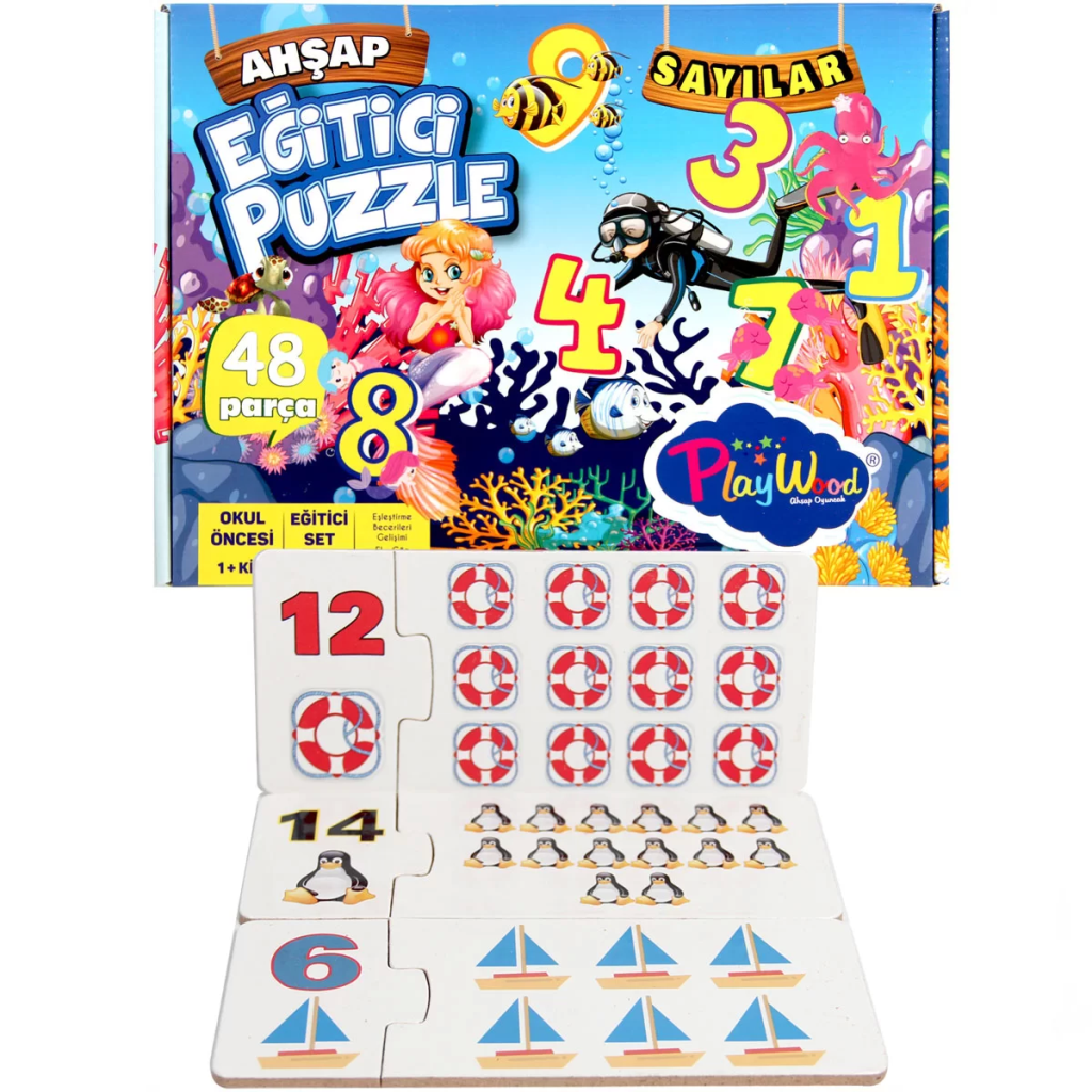 Playwood Ahşap Eğitici Puzzle Sayılar Playwood Ahşap Eğitici Puzzle Sayılar
