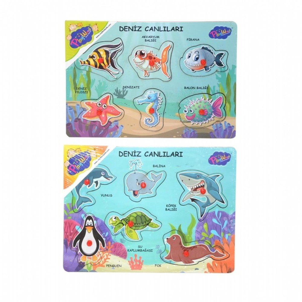 Playwood Ahşap Tutmalı Deniz Canlıları Ony-331/332 Playwood Ahşap Tutmalı Deniz Canlıları Ony-331/332