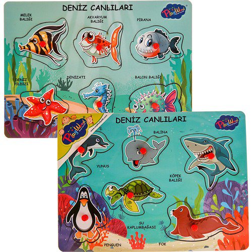 Playwood Ahşap Tutmalı Deniz Canlıları Ony-331/332 Playwood Ahşap Tutmalı Deniz Canlıları Ony-331/332