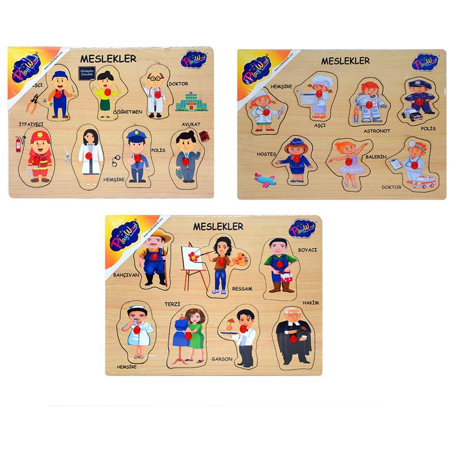 Playwood Ahşap Tutmalı Meslekler Ony-163/164/165 Playwood Ahşap Tutmalı Meslekler Ony-163/164/165