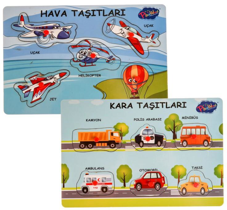 Playwood Ahşap Tutmalı Kara-Hava Taşıtları Ony-147/148