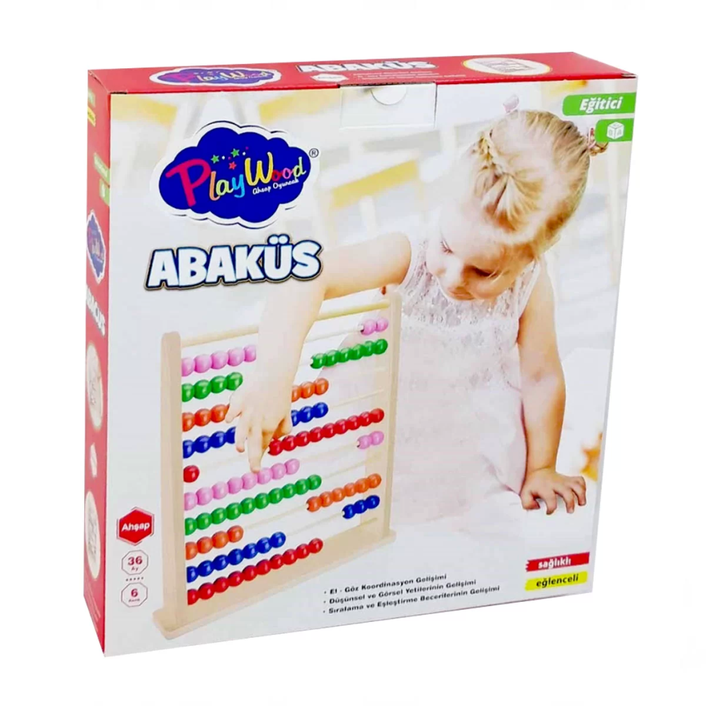 Playwood Kutuda Ahşap Büyük Abaküs Playwood Kutuda Ahşap Büyük Abaküs