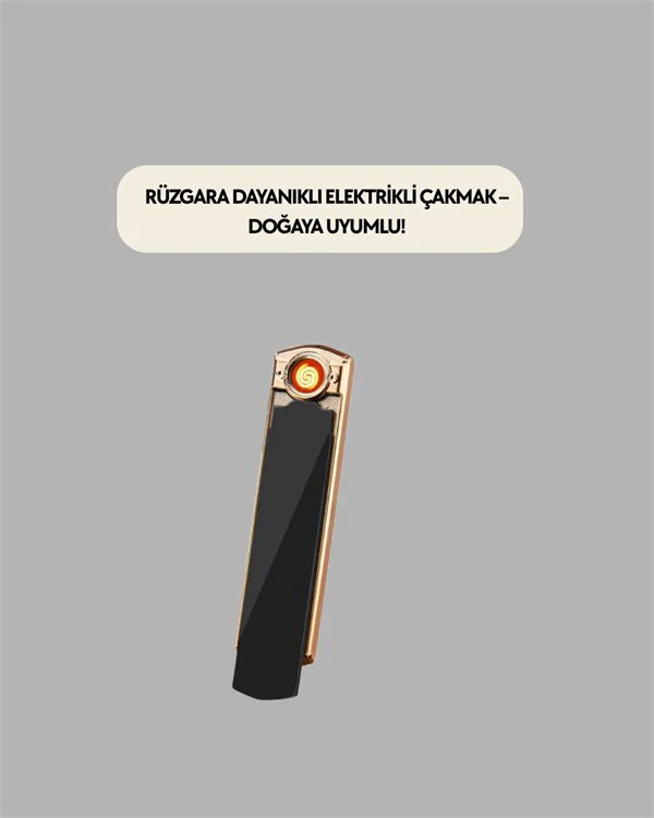 Plazma Ark Teknolojili Elektrikli Çakmak – Dokunmatik LED Göstergeli Şarj Edilebilir