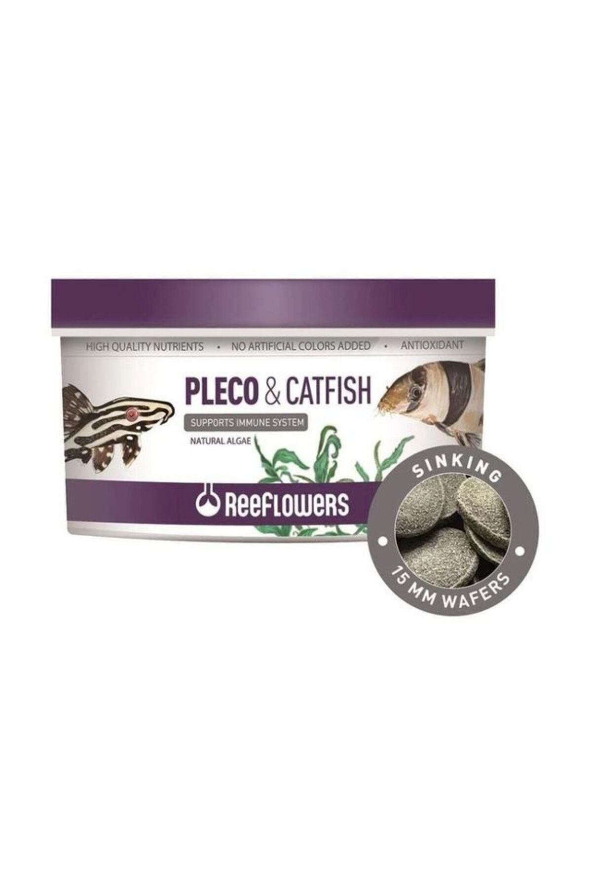 Pleco-Catfish Çöpçü Vatoz Kedi Balık Yemi Hap Form 15mm 150ml 78g
