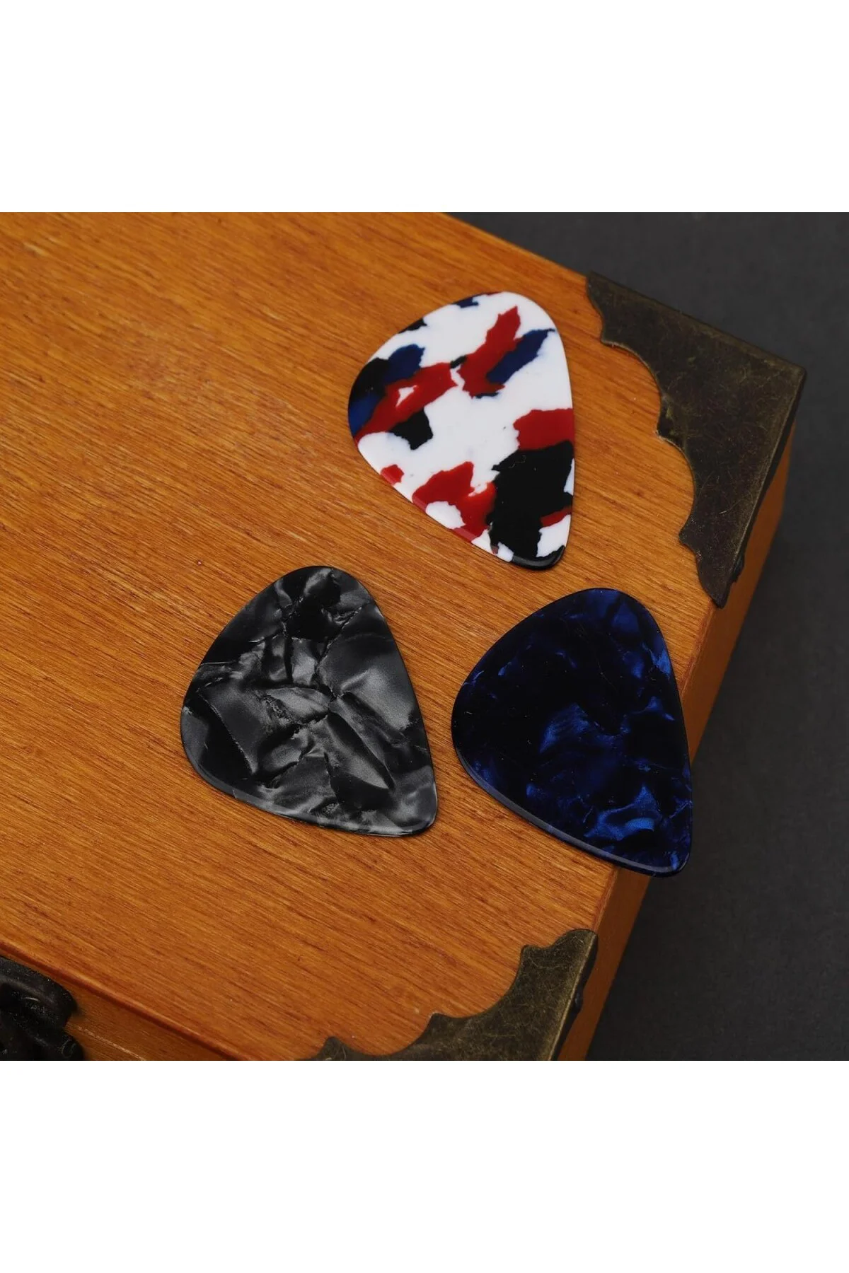 Plectrums Pack of 24 0.46 mm İnce 0.71 mm Orta 0.96 mm Ağır, Akus Plectrums Pack of 24 0.46 mm İnce 0.71 mm Orta 0.96 mm Ağır, Akus