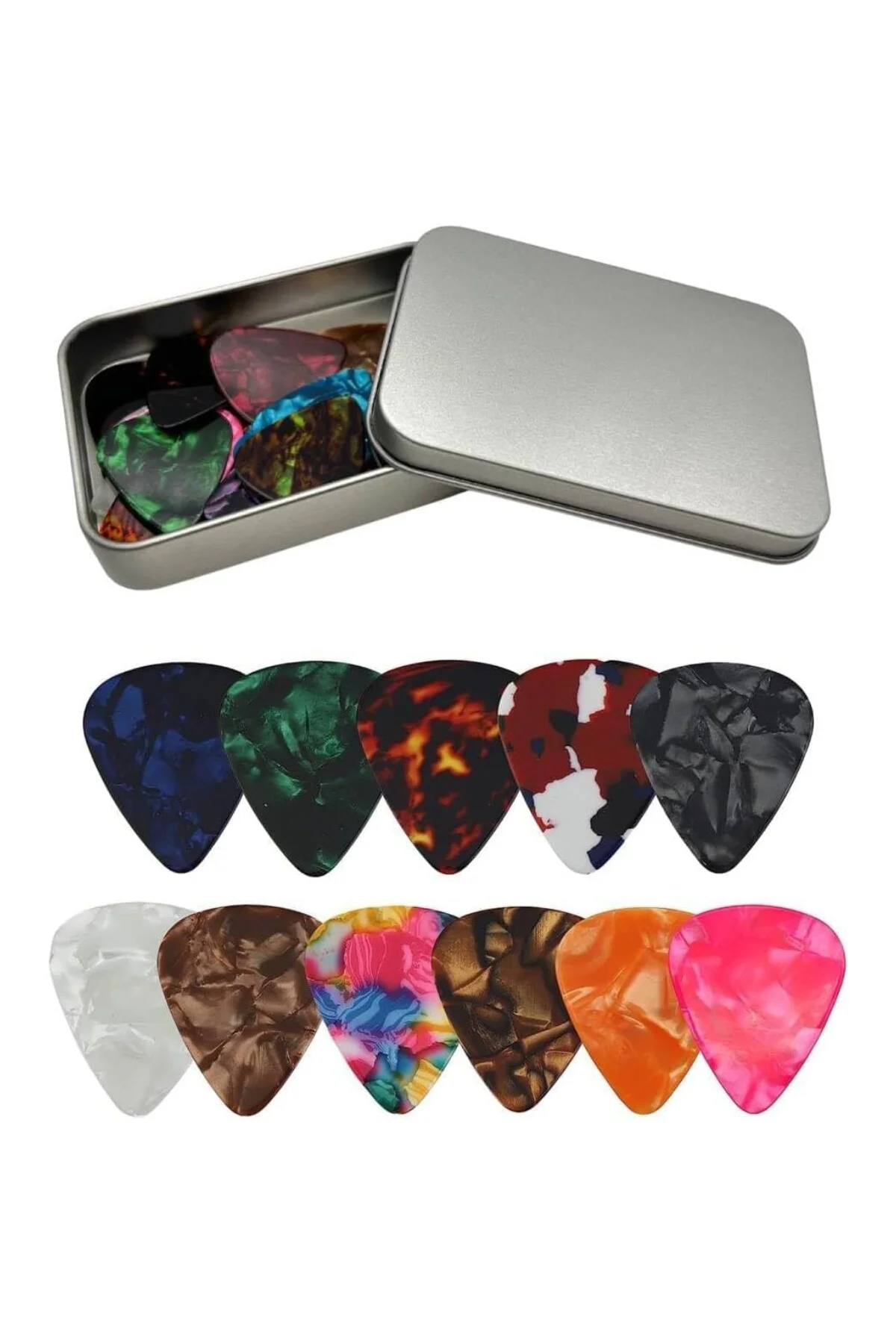 Plectrums Pack of 24 0.46 mm İnce 0.71 mm Orta 0.96 mm Ağır, Akus Plectrums Pack of 24 0.46 mm İnce 0.71 mm Orta 0.96 mm Ağır, Akus