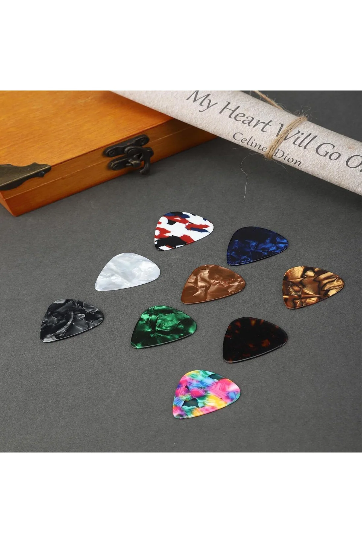 Plectrums Pack of 24 0.46 mm İnce 0.71 mm Orta 0.96 mm Ağır, Akus Plectrums Pack of 24 0.46 mm İnce 0.71 mm Orta 0.96 mm Ağır, Akus