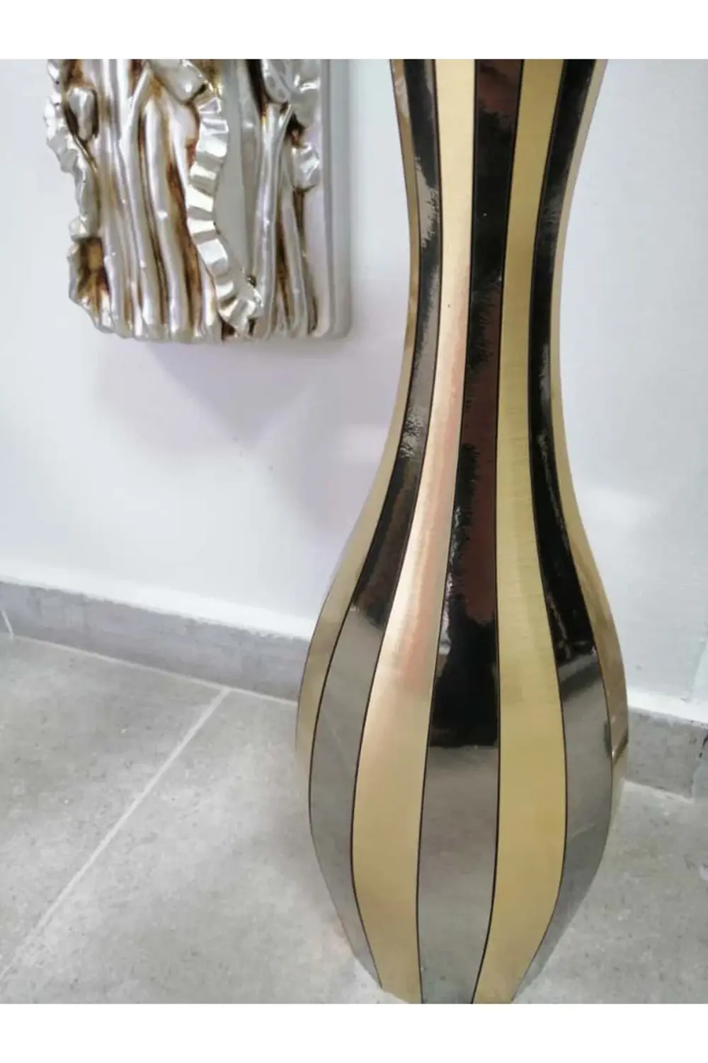 Pleksi Kaplama Gold Vazo 58CM
