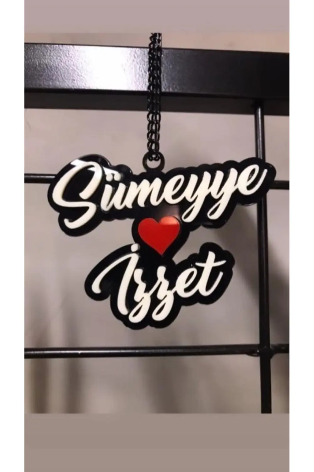 PLEKSİ OTOMOBİL DİKİZ AYNA SÜSÜ - ÇİFT LOVE