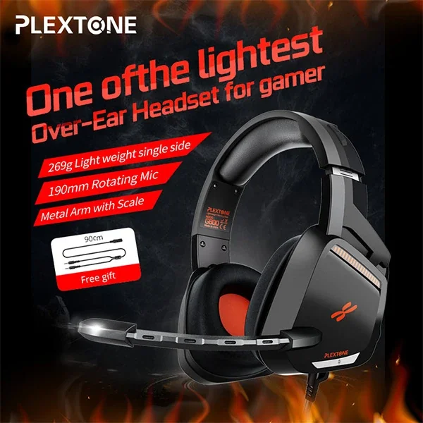 Plextone G800 3.5mm Teleskopik Kablolu Gaming Oyuncu Kulaklığı-1852 Plextone G800 3.5mm Teleskopik Kablolu Gaming Oyuncu Kulaklığı-1852
