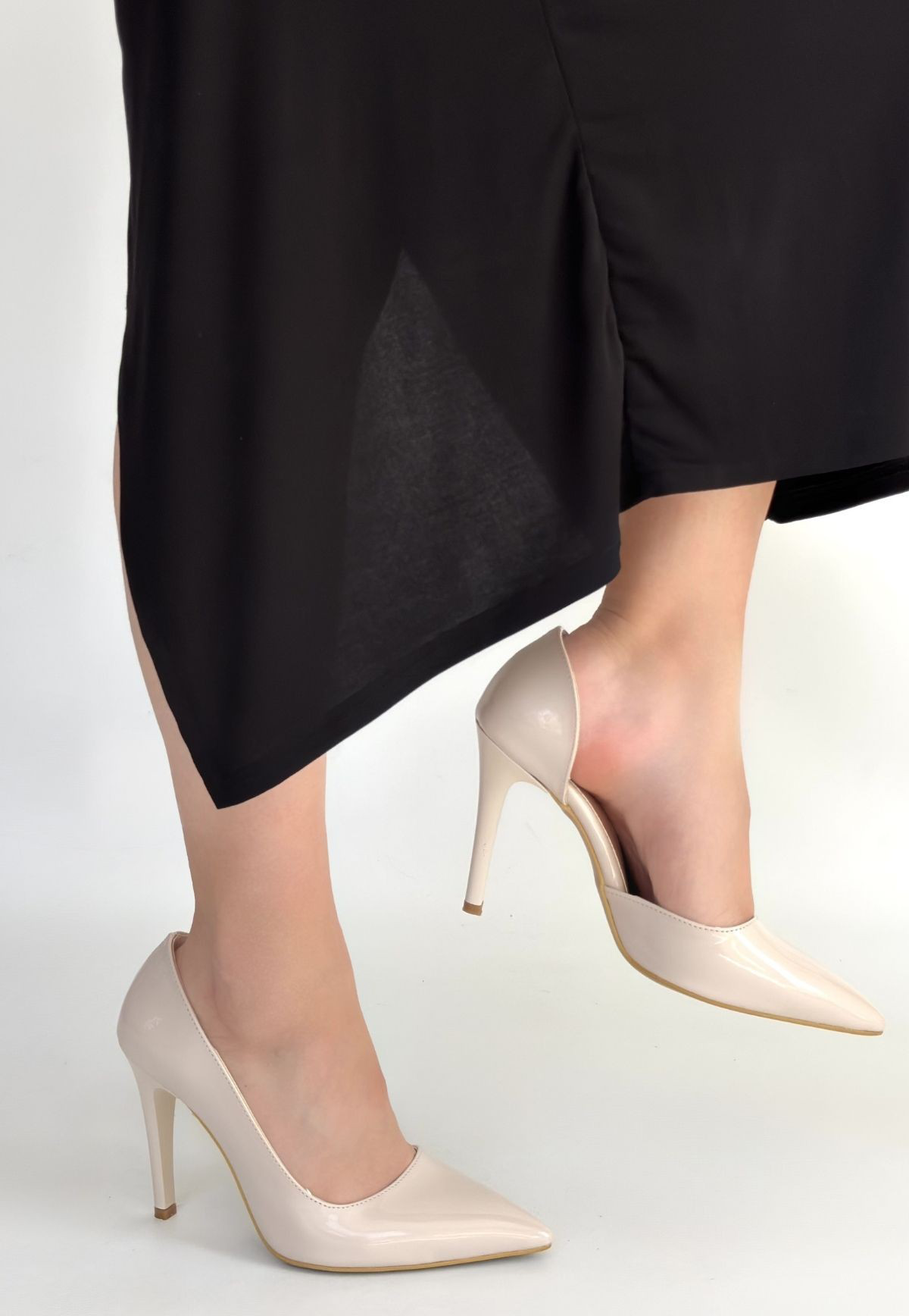 Pley Bej Rugan Stiletto Ayakkabı