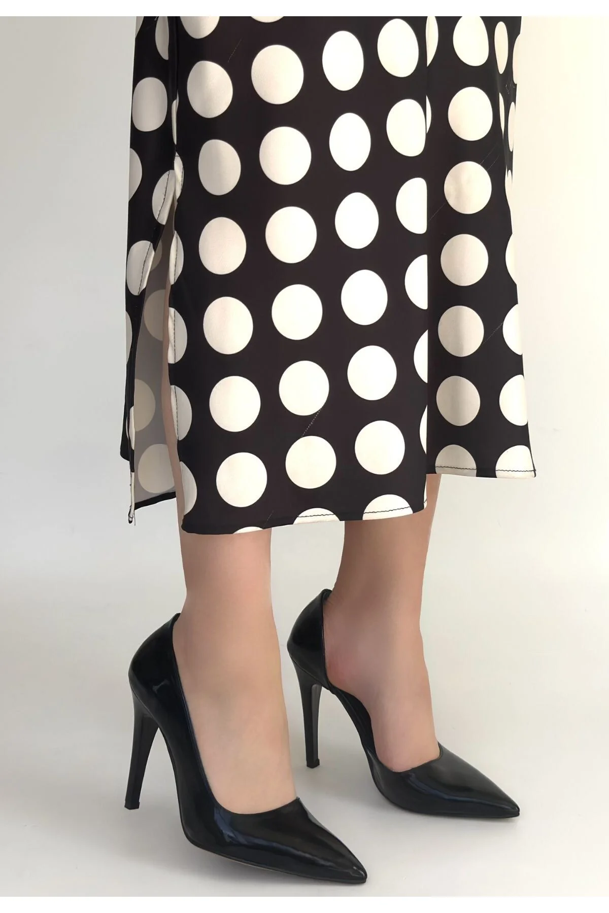 Pley Siyah Rugan Stiletto Ayakkabı