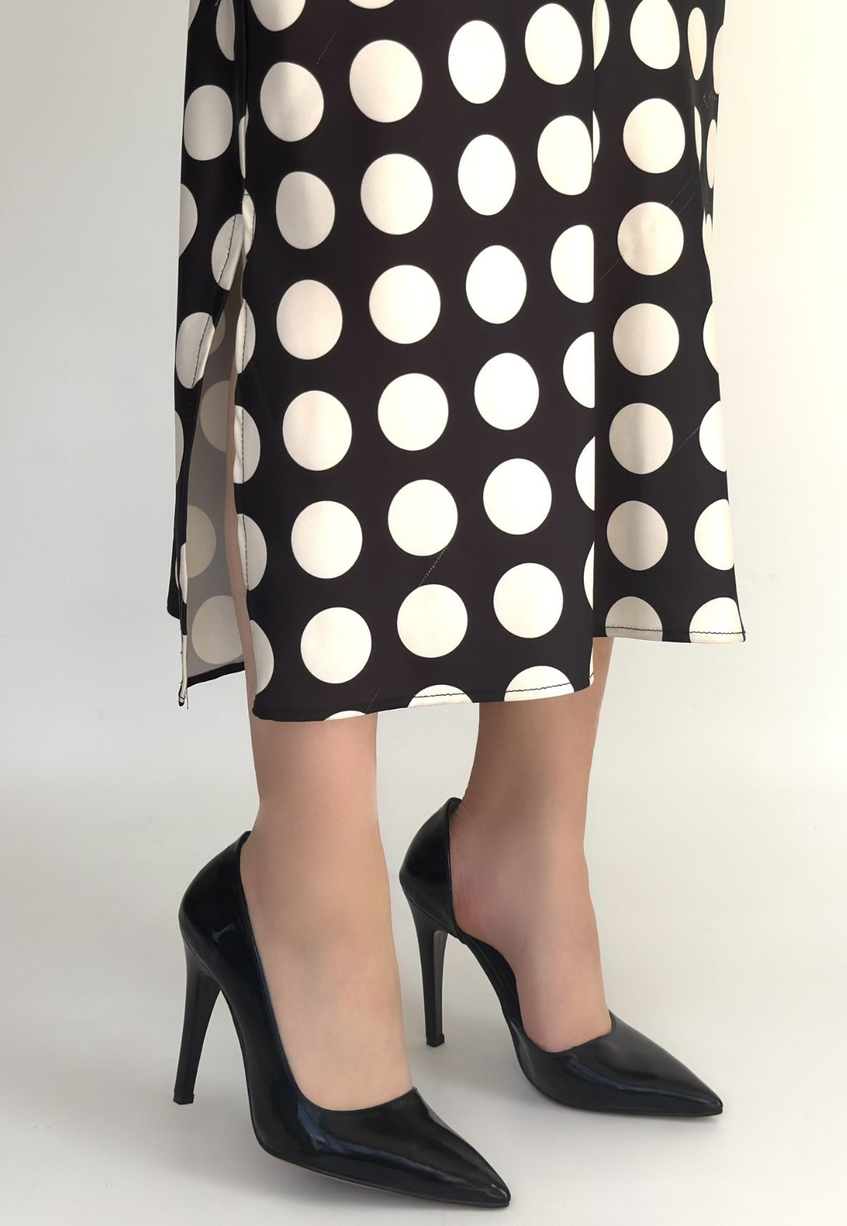 Pley Siyah Rugan Stiletto Ayakkabı