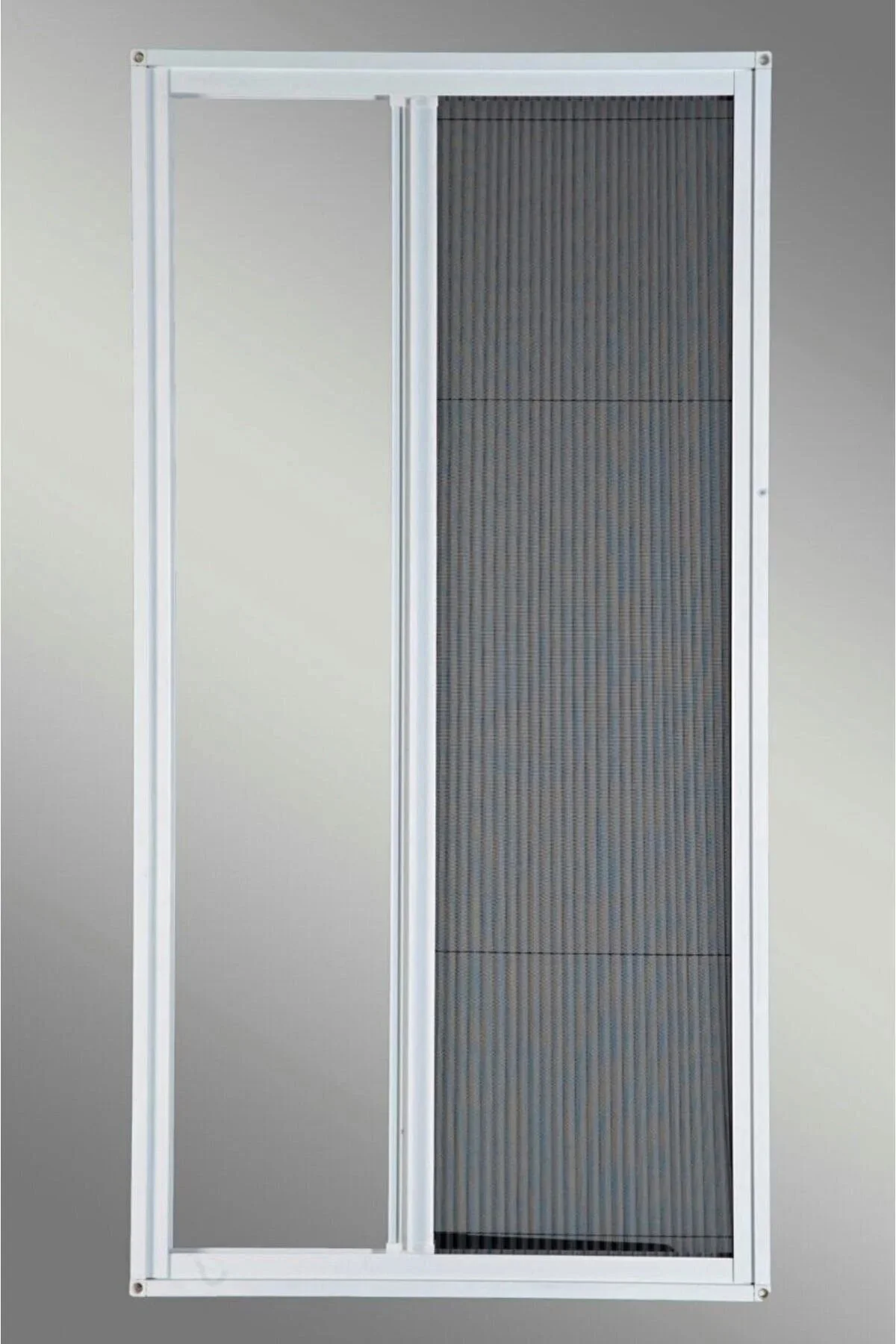 Plise Pileli Sürgülü Kapı Sinekliği ( Demir Kapı,pimapen Kapı)0,90 Cm-0,210 Cm - Beyaz