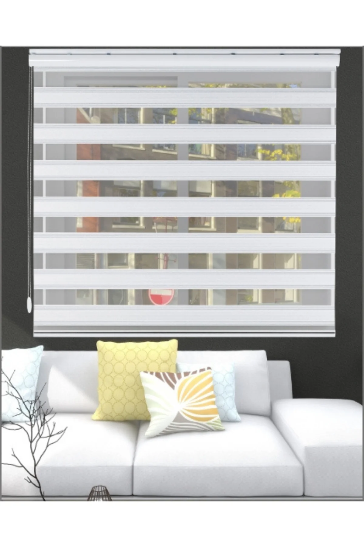 Plise Star Degrade Zebra Stor Perde, Alüminyum Kasalı Modern Yüksek Kaliteli - Gümüş, Beyaz PS/006W Plise Star Degrade Zebra Stor Perde, Alüminyum Kasalı Modern Yüksek Kaliteli - Gümüş, Beyaz PS/006W