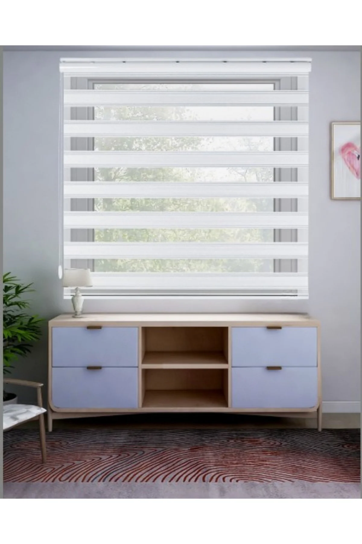 Plise Star Degrade Zebra Stor Perde, Alüminyum Kasalı Modern Yüksek Kaliteli - Gümüş, Beyaz PS/006W Plise Star Degrade Zebra Stor Perde, Alüminyum Kasalı Modern Yüksek Kaliteli - Gümüş, Beyaz PS/006W