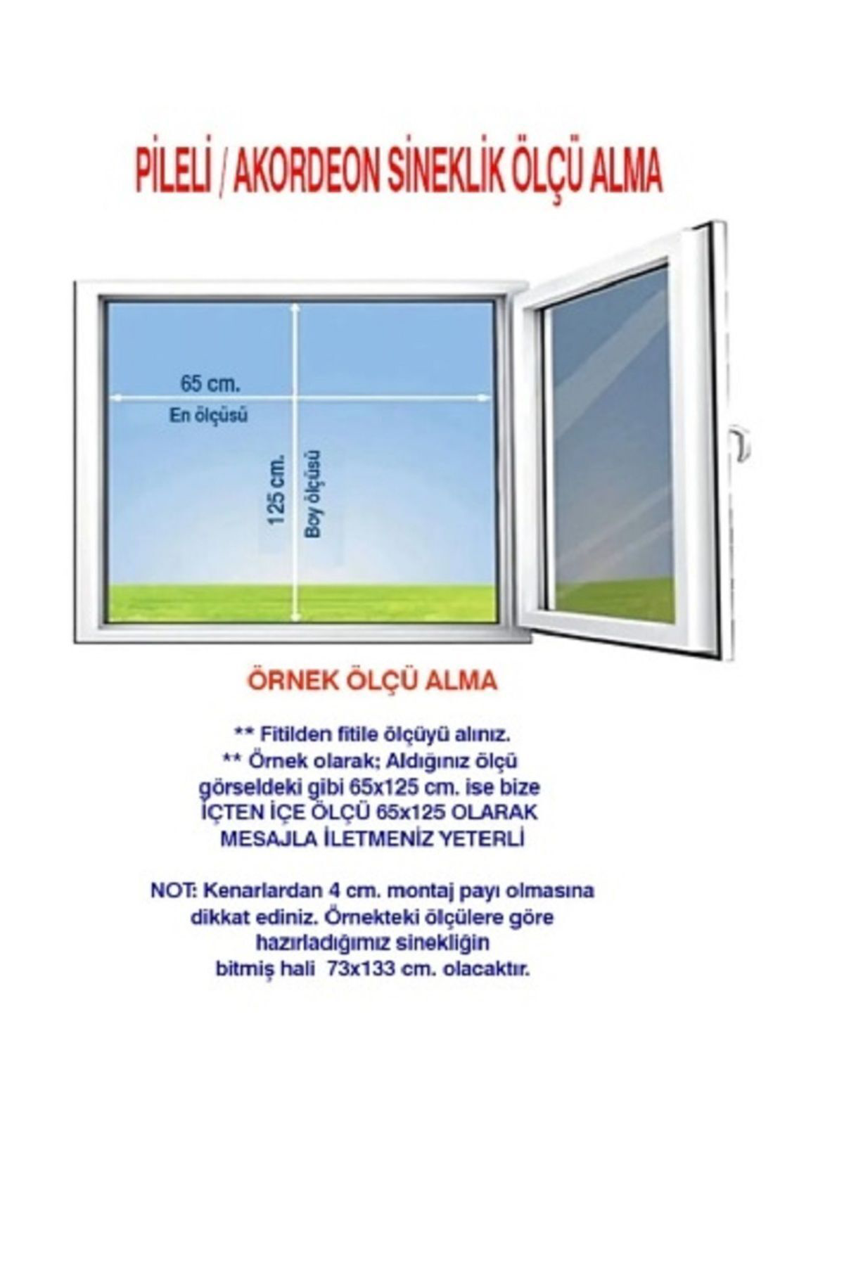 Alüminyum Plise (Sürgülü) Kapi Sinekliği Beyaz