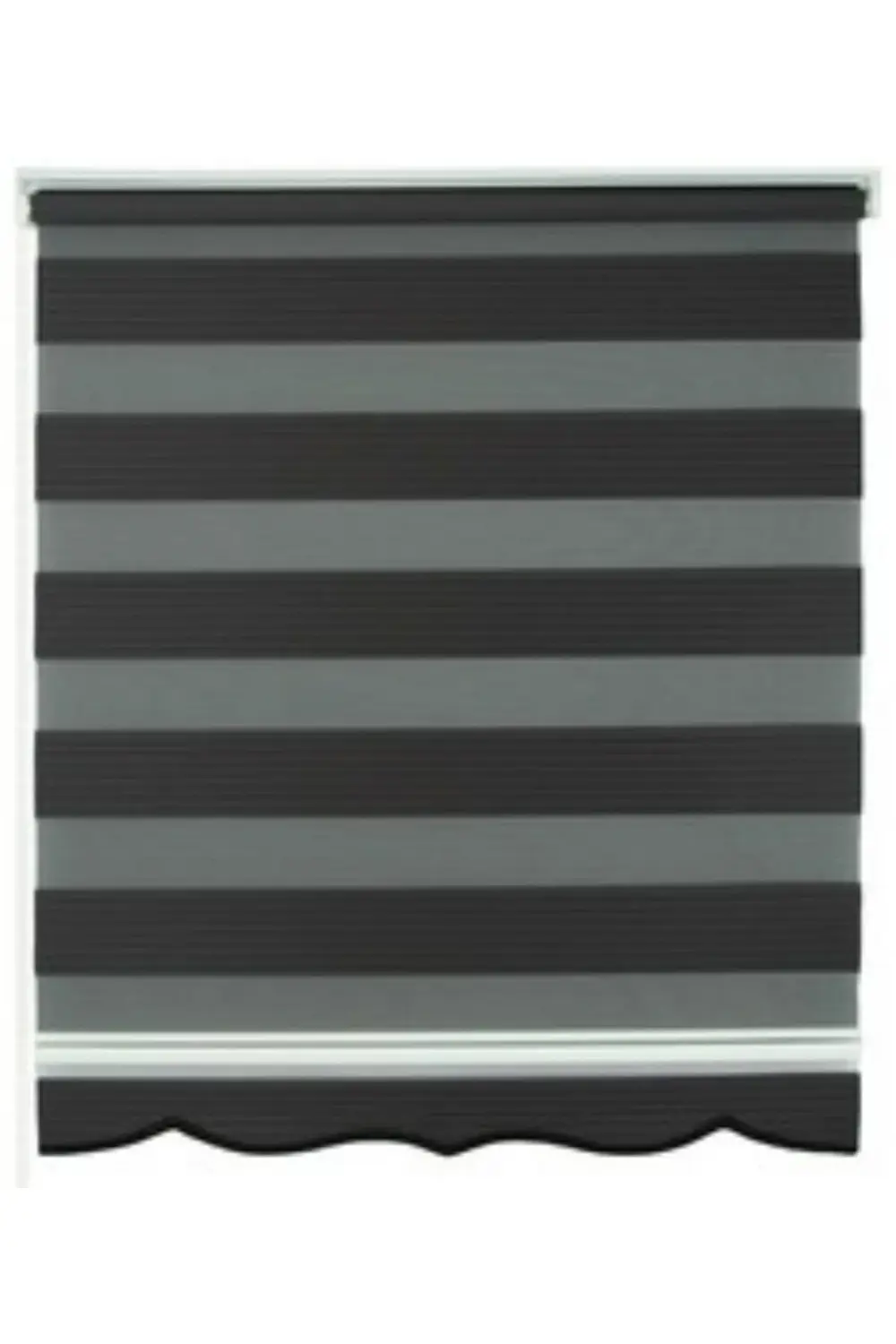 Pliseli Zebra Stor Perde Alüminyum Kasalı Yüksek Kaliteli - Siyah