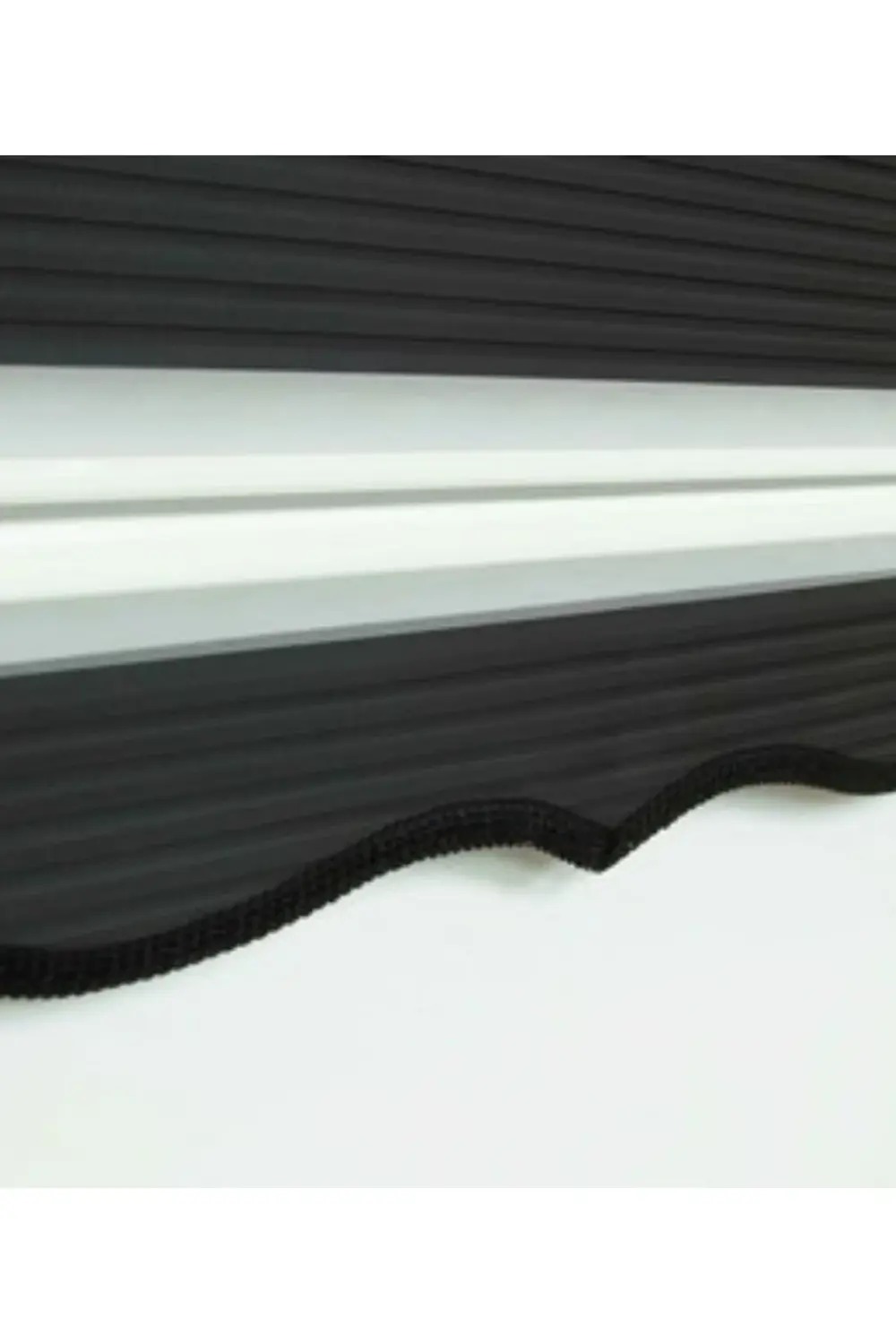 Pliseli Zebra Stor Perde Alüminyum Kasalı Yüksek Kaliteli - Siyah