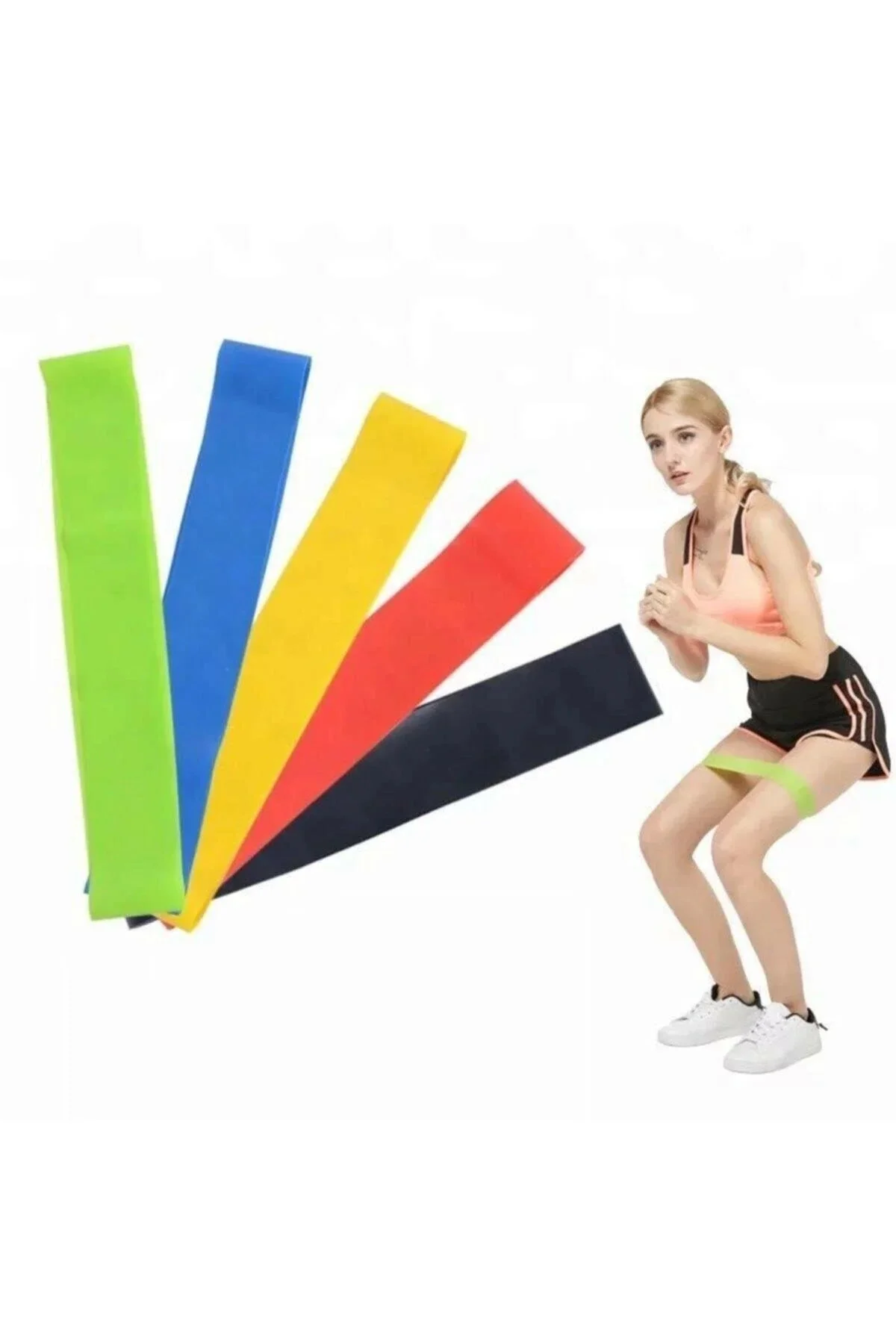 PLN Pilates Squat Aerobik Direnç Lastiği 5 Li Paket