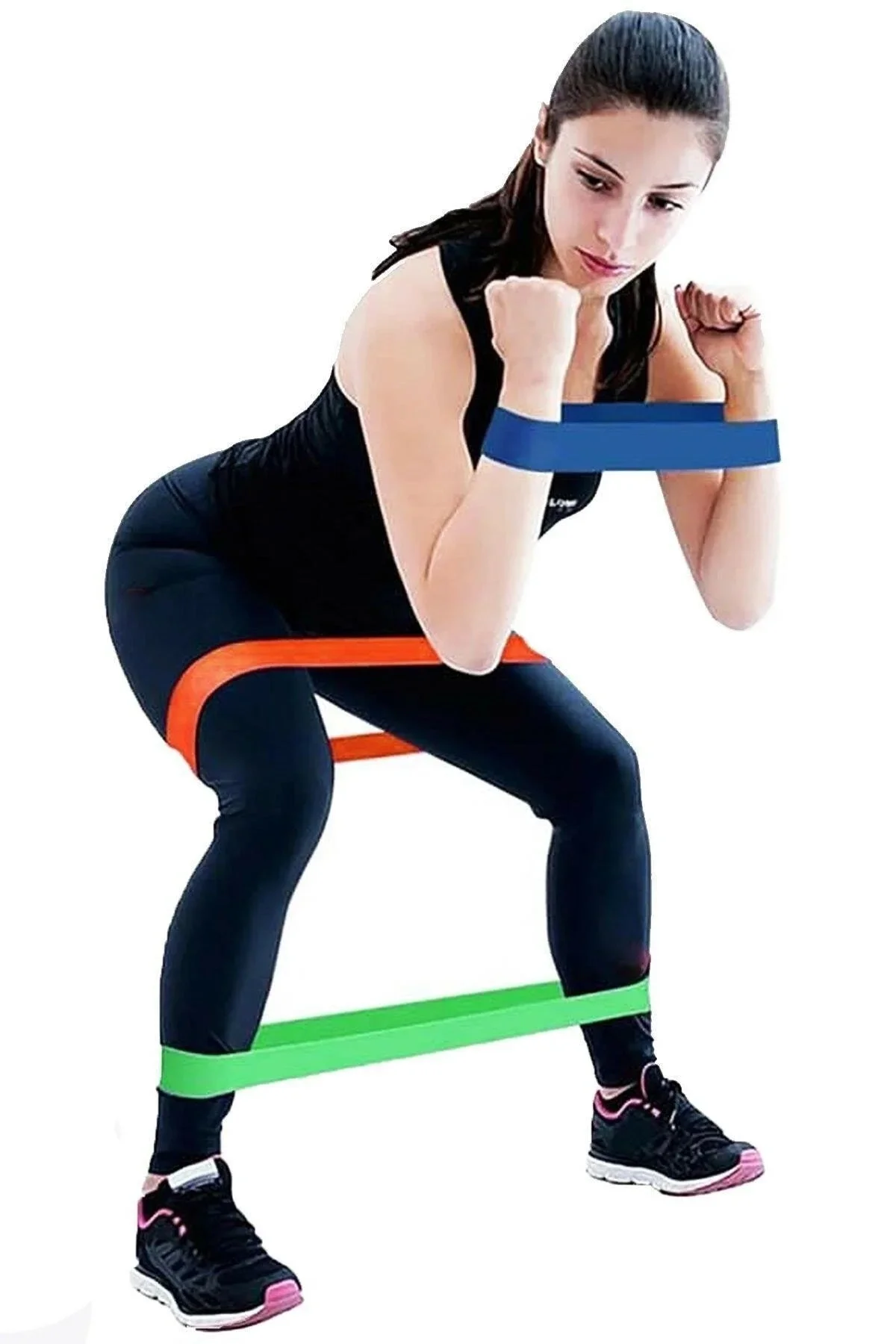 PLN Pilates Squat Aerobik Direnç Lastiği 5 Li Paket