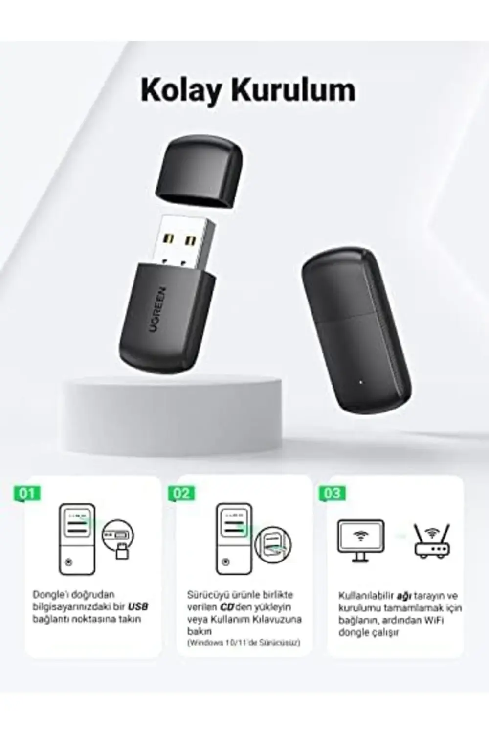 pltenshoppng 2.4 ve 5 GHz Dual Band USB Wi-Fi Alıcı Ağ Adaptörü p pltenshoppng 2.4 ve 5 GHz Dual Band USB Wi-Fi Alıcı Ağ Adaptörü p