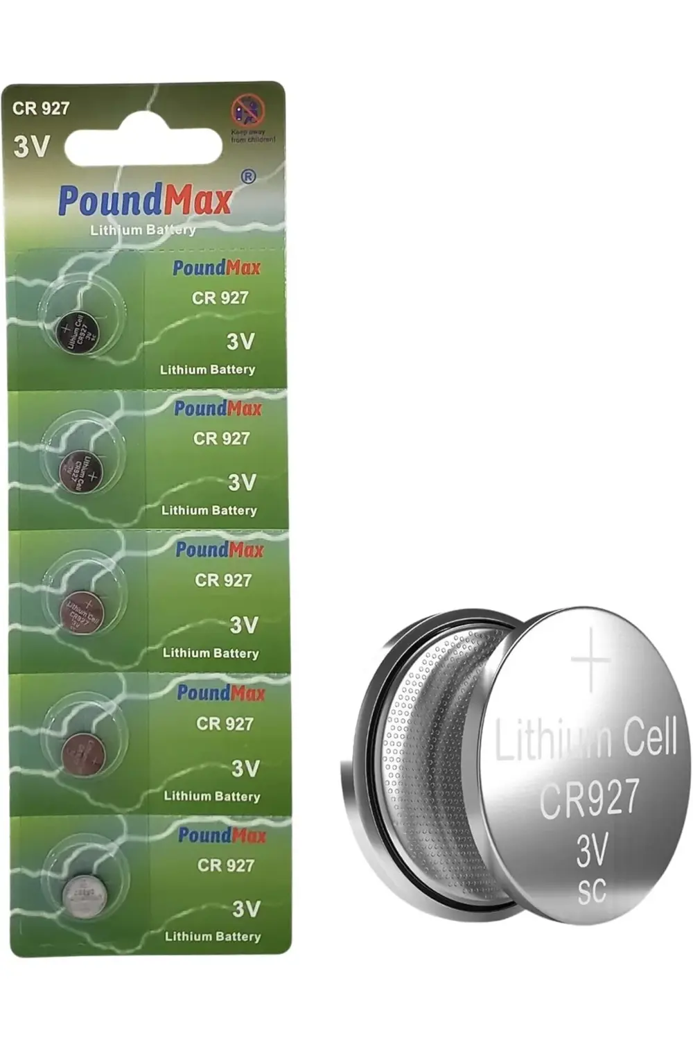 pltenshoppng lityum CR927 düğme piller, 3V | 1x 5-pack pltenshopp