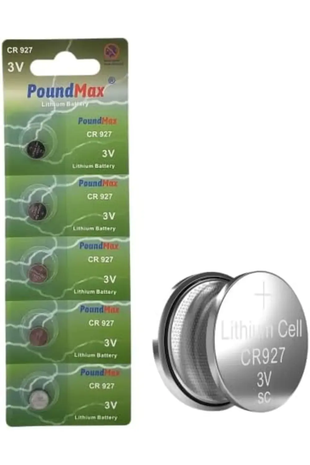 pltenshoppng lityum CR927 düğme piller, 3V | 1x 5-pack pltenshopp