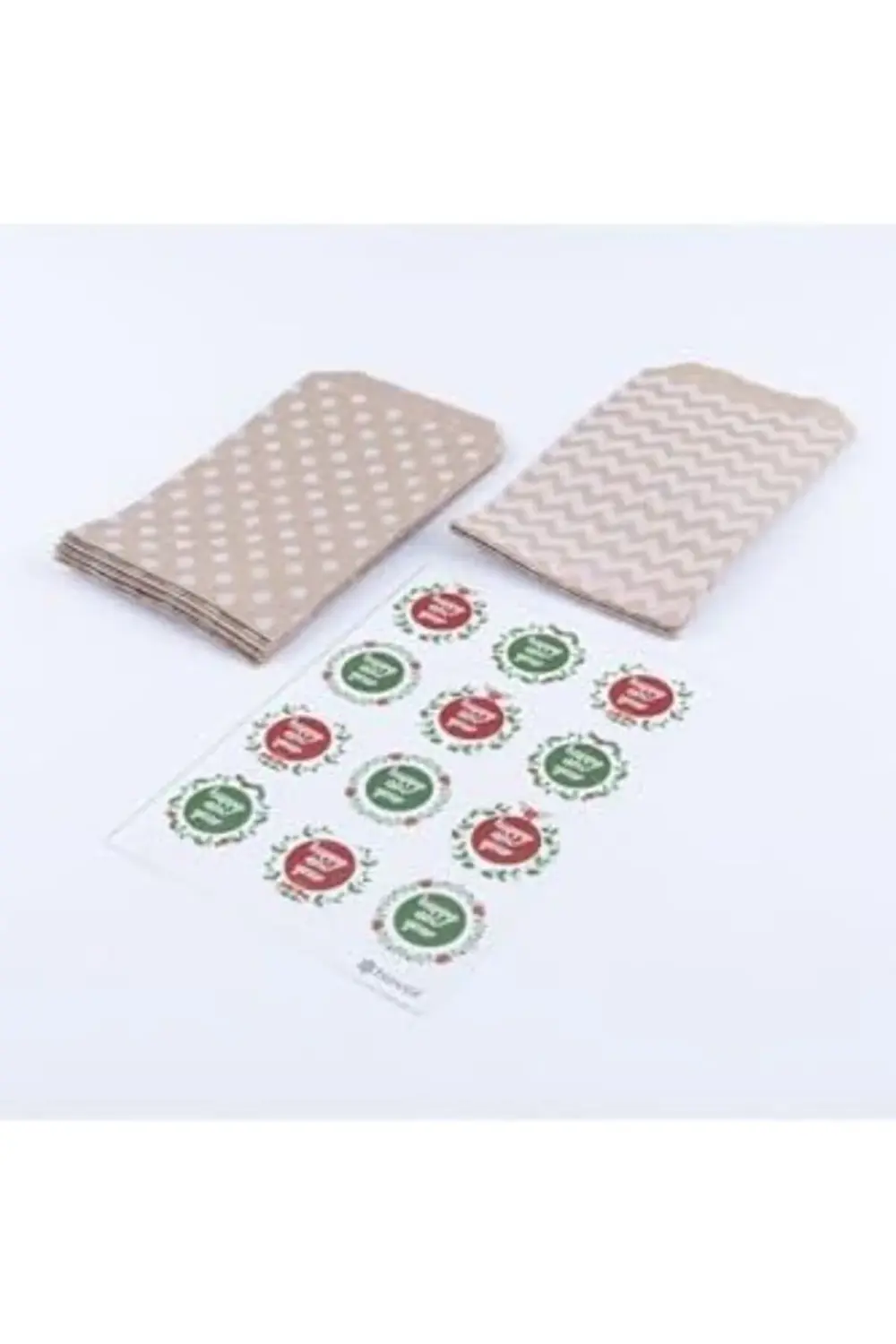 pltnstoreshop 20 adet puantiye ve zikzak desenli kese kağıdı (18x