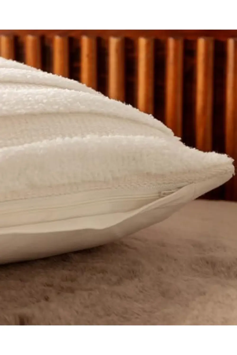 pltnstoreshop Coco Bourgogne Kırlent Kılıfı - Beyaz - 45x45 cm pl