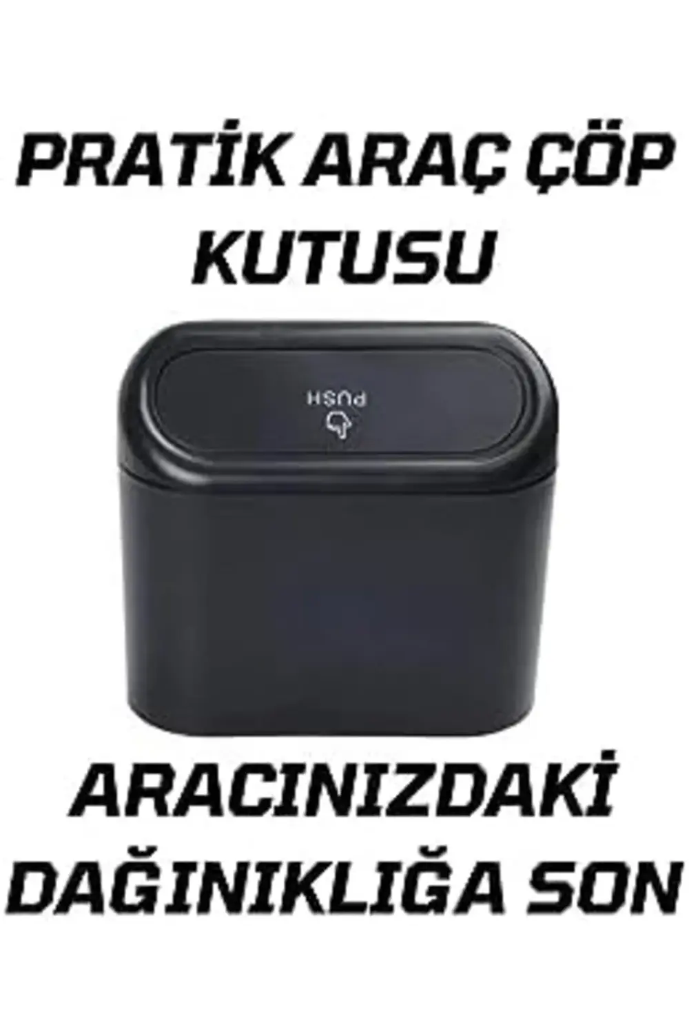 pltnstoreshop Concept Oto Çöp Kutusu Siyah Portatif Araç İçi Taşı