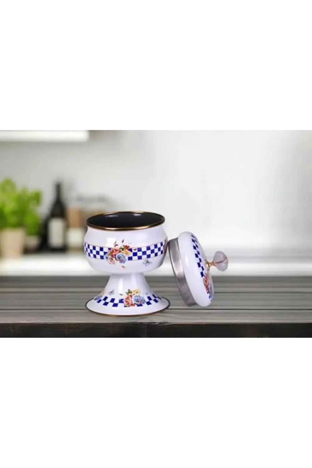 pltnstoreshop Home Allegro Emaye Ayaklı Şekerlik pltnstoreshop 11