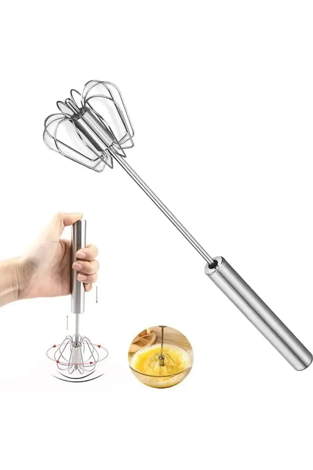 pltnstoreshop Life Paslanmaz Çelik Basmalı Otomatik Çırpıcı Köpür