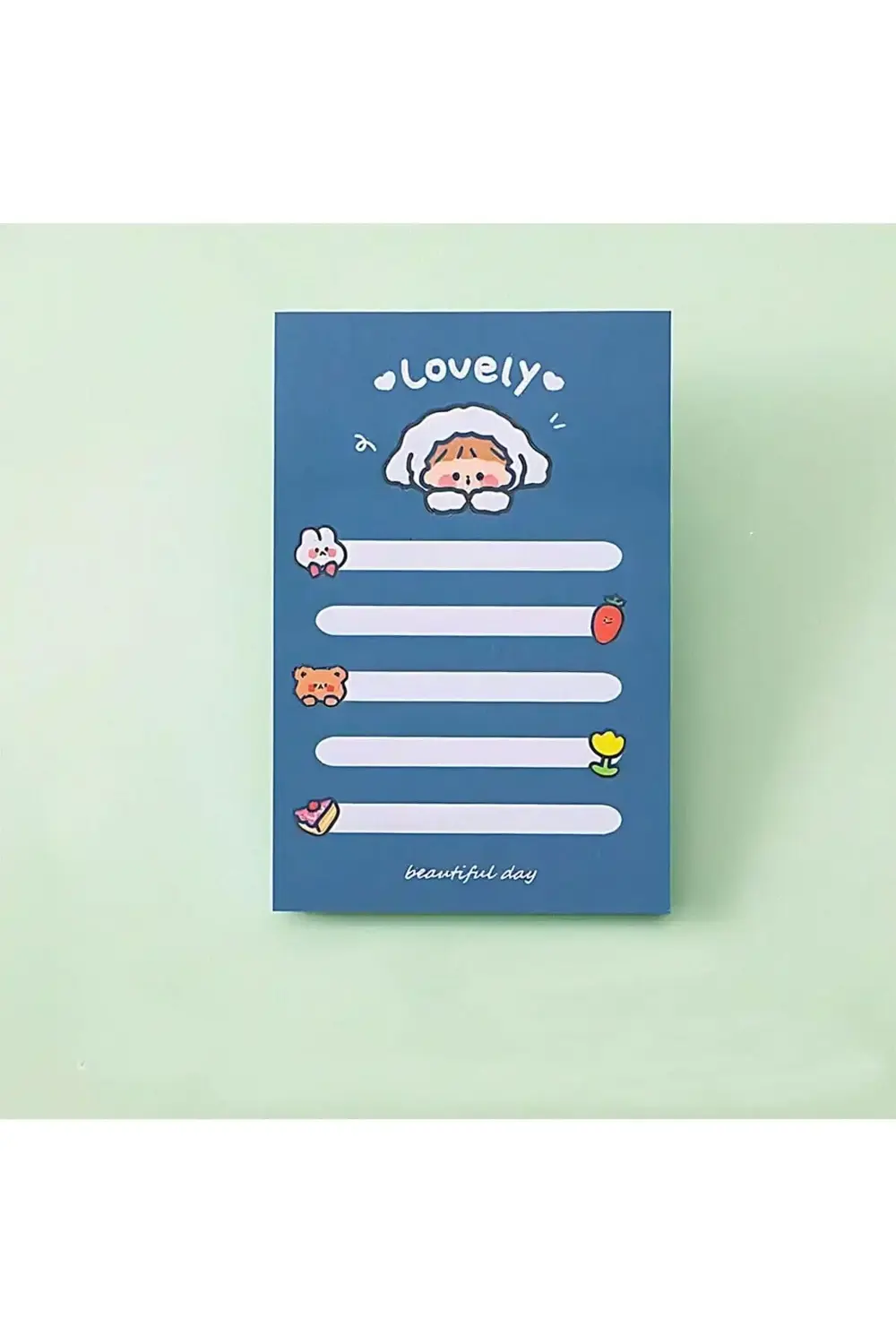 pltnstoreshop Lovely Girl Temalı Renkli Kareli Not Seti pltnstore
