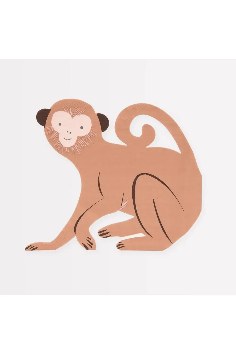pltnstoreshop Meri - Monkey Die Cut Napkins - Maymun Peçeteler -