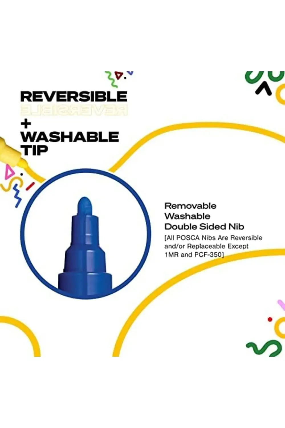 pltnstoreshop PC-5M Su Bazlı Kalıcı Marker Boya Kalemleri, 8'li S