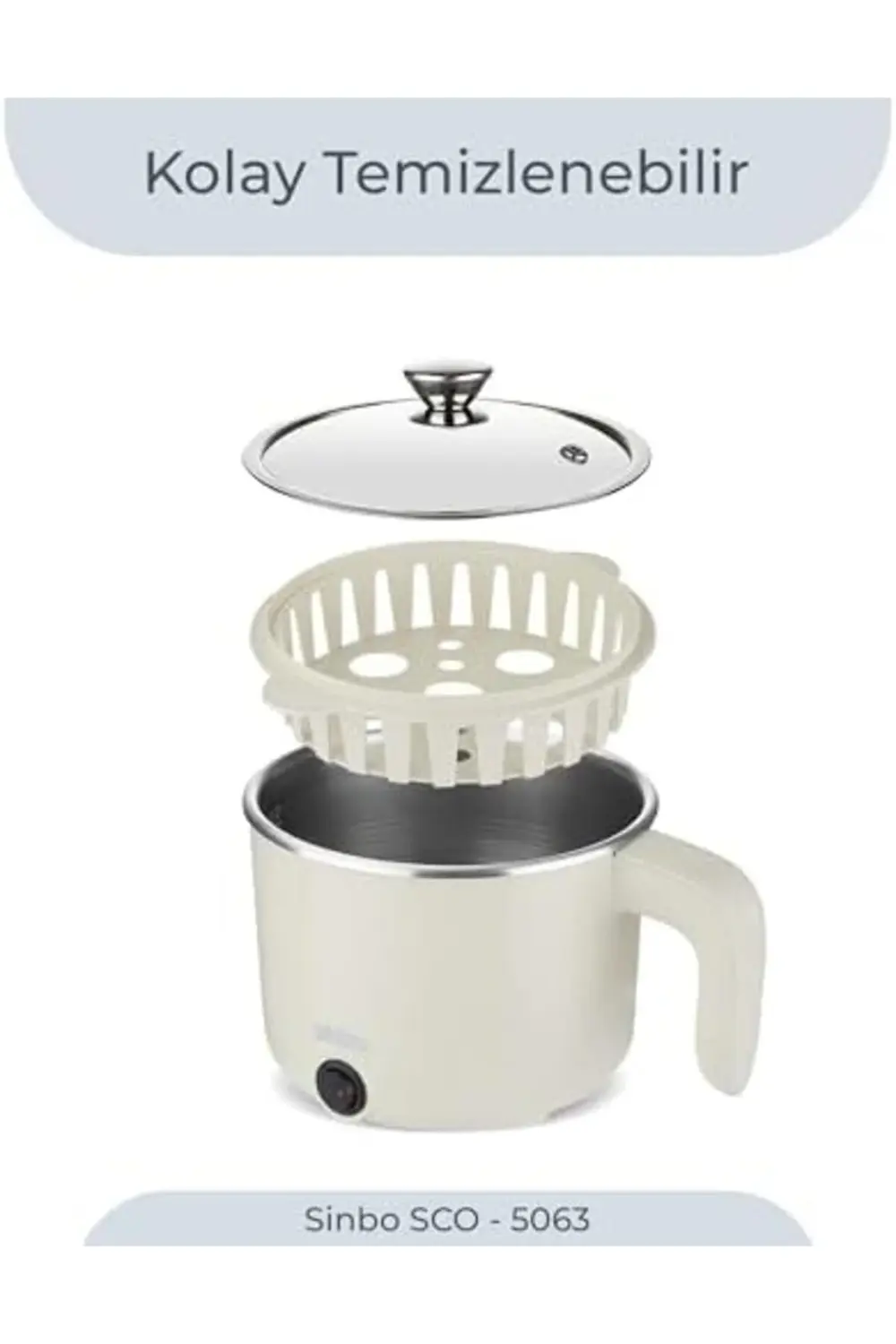 pltnstoreshop SCO-5063 Çok Fonksiyonlu Buharlı Pişirici – 1 Litre