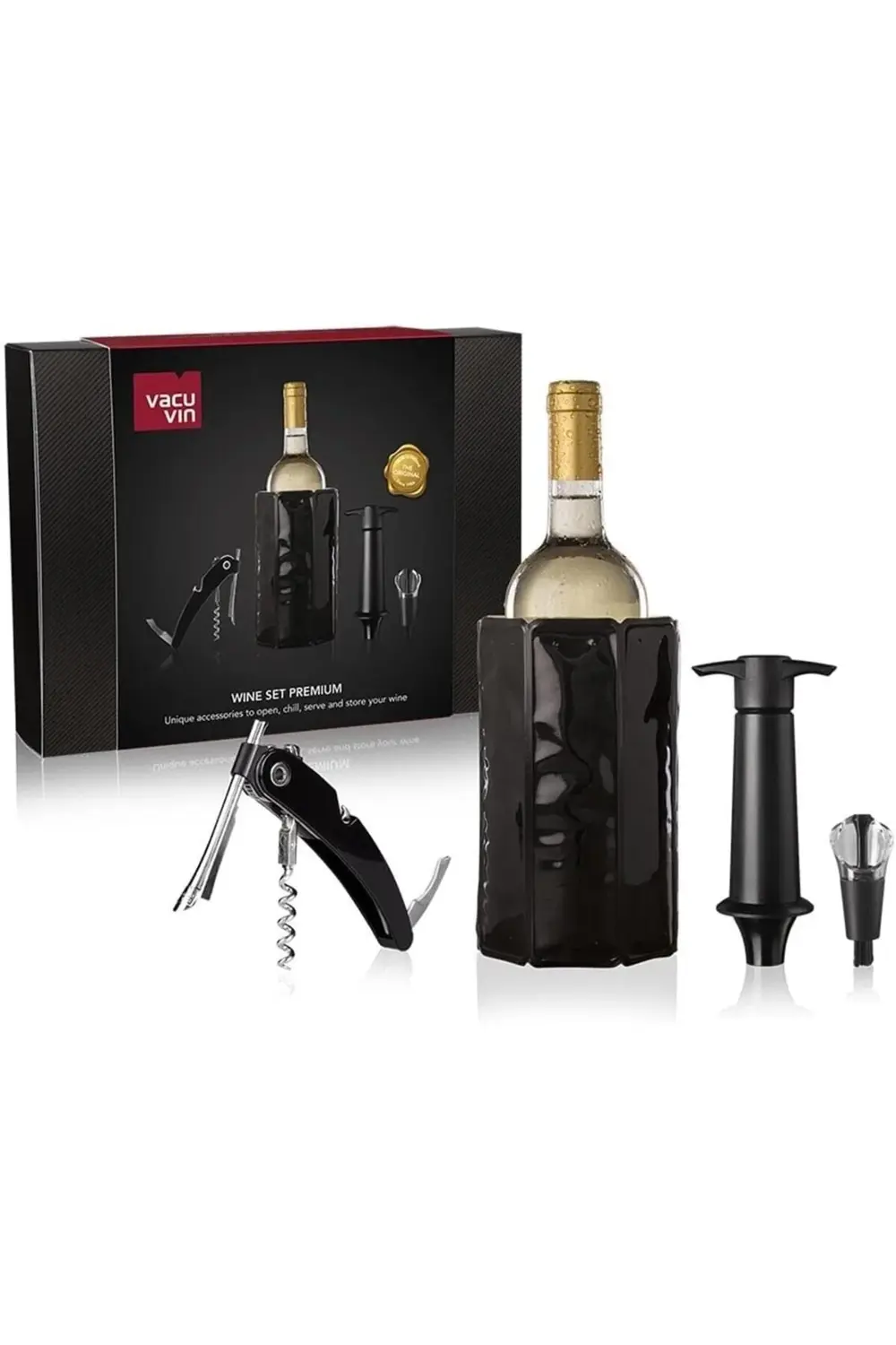 pltnstoreshop Vin Premium Şarap Seti 4 Parça Hediye Kutulu pltnst
