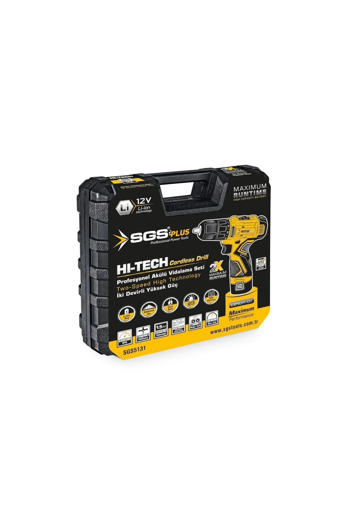 Plus 12V Li-Ion Şarjlı Vidalama Seti 30Nm Güç LED Işıklı Darbeli Matkap SGS-5131 Plus 12V Li-Ion Şarjlı Vidalama Seti 30Nm Güç LED Işıklı Darbeli Matkap SGS-5131