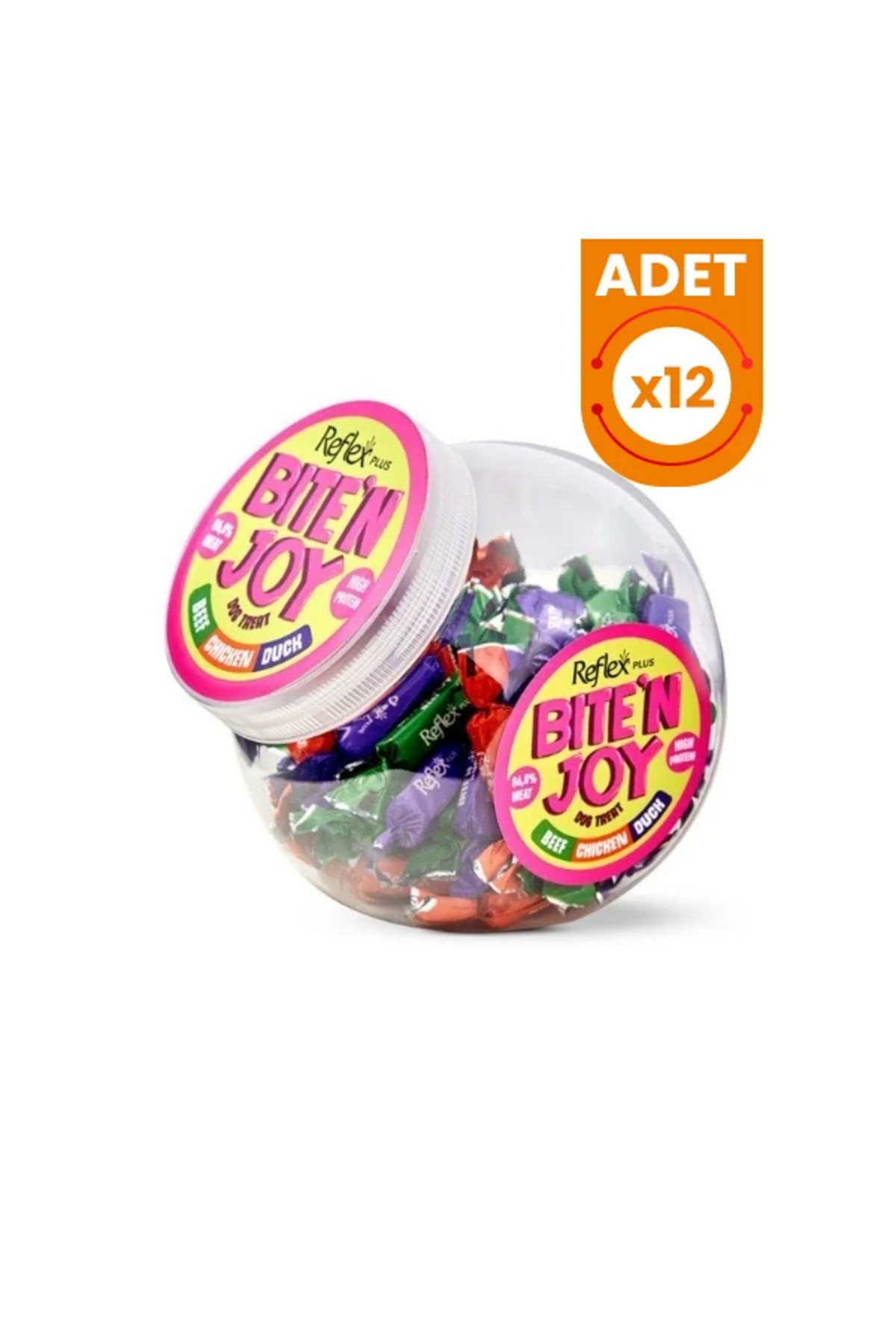 Plus Biten Joy Dana Etli Tavuklu ve Ördekli Köpek Ödül Maması 12 Adet 250 Gr