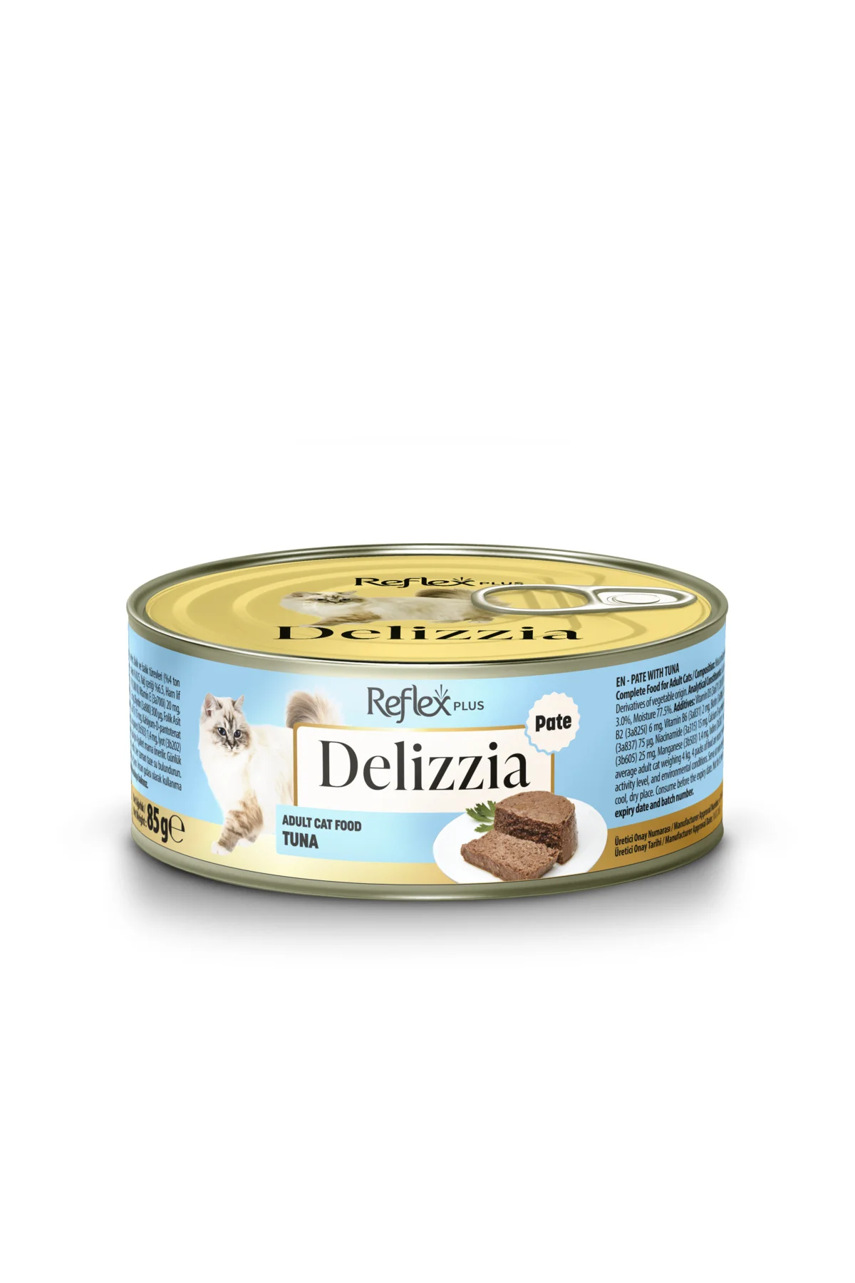 Plus Delizzia / Kıyılmış Ton Balıklı Yetişkin Kedi Maması 85g x 6
