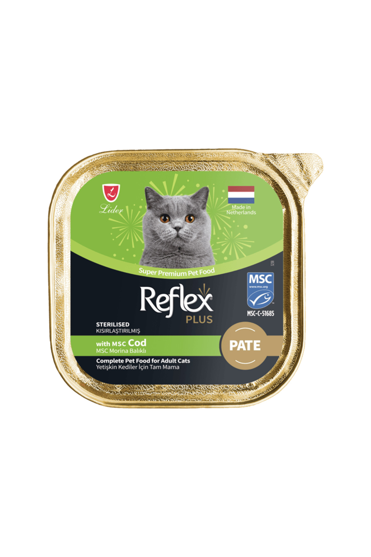 Reflex Plus Ezme Morina Balıklı Kısırlaştırılmış Kedi Yaş Maması 85Gr