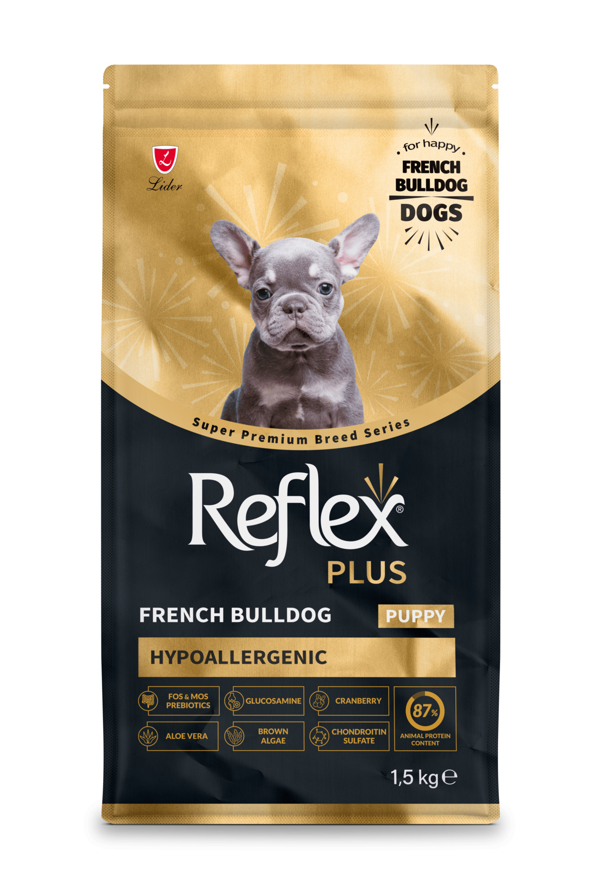 Plus French Bulldog Hipoalerjenik Yavru Köpek Maması 1,5 Kg