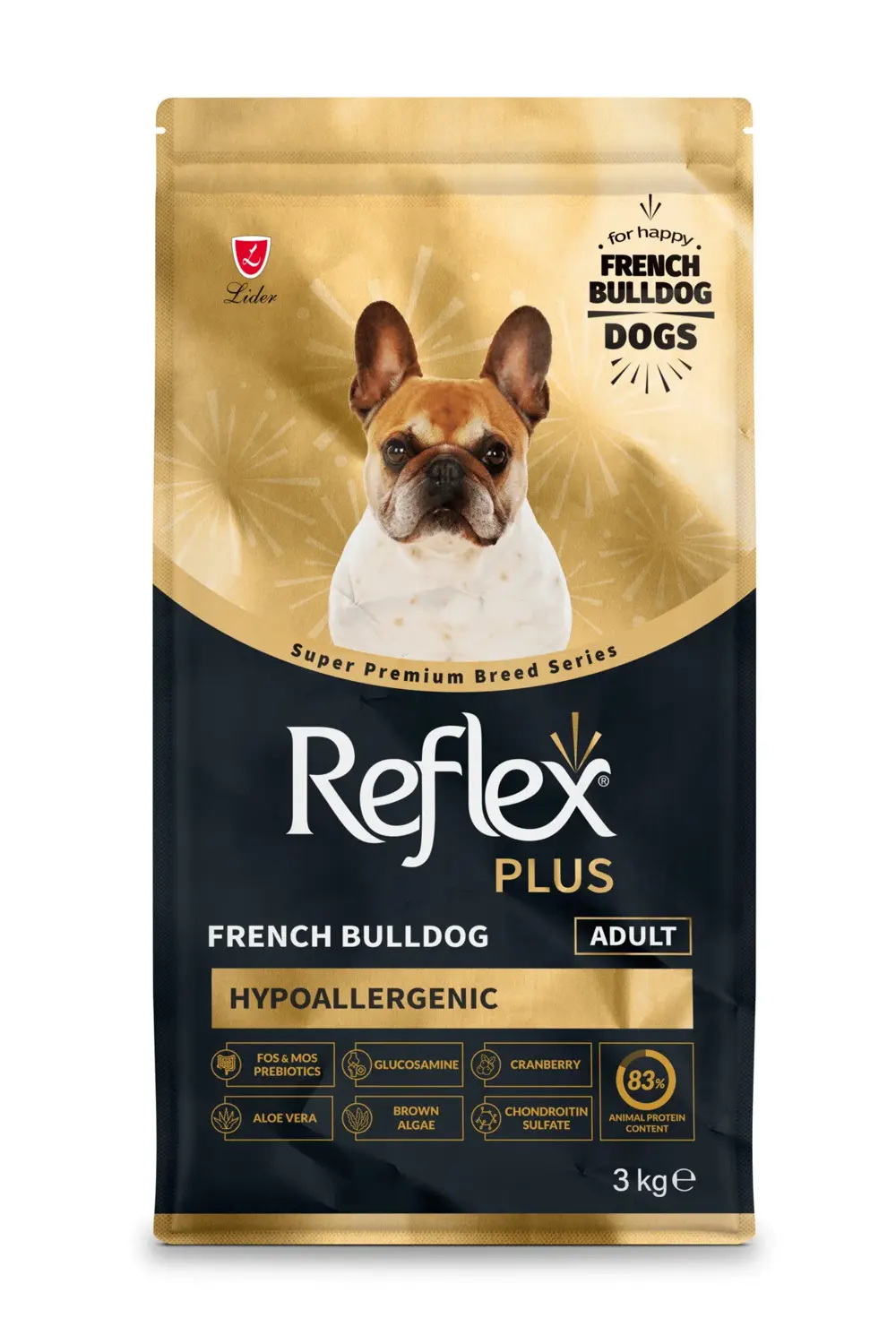 Reflex Plus French Bulldog Hipoalerjenik Yetişkin Köpek Maması 3 Kg