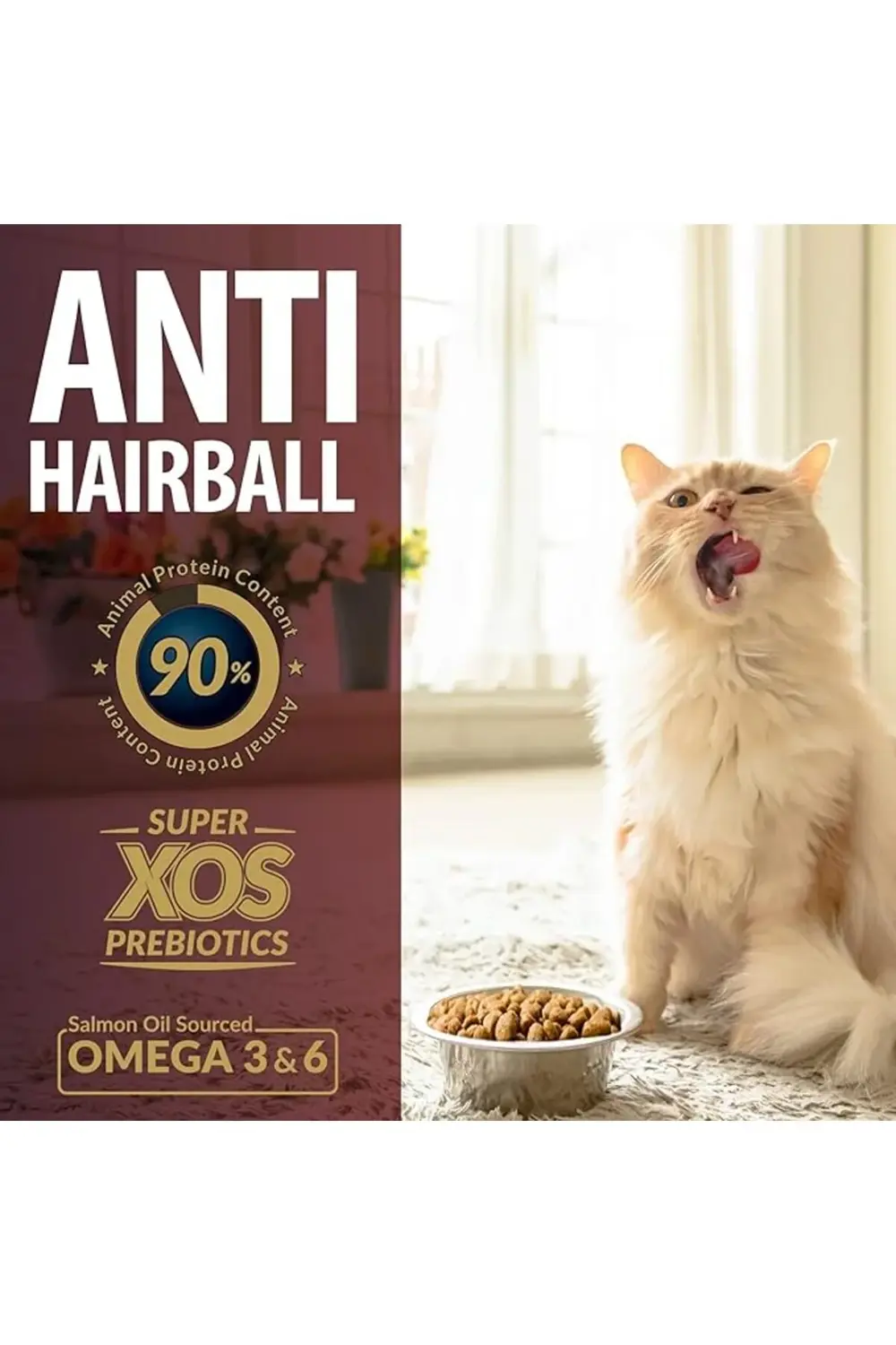 Plus Hairball Somonlu Yetişkin Kedi Maması, 1.5 Kg