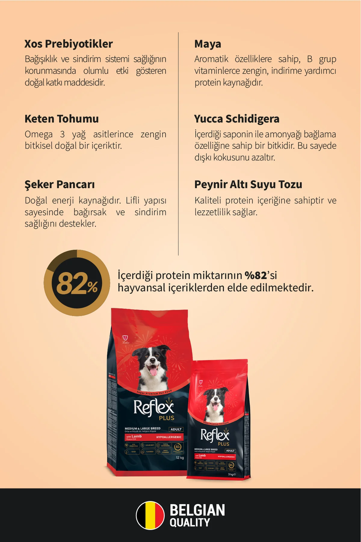 Plus Hipoalerjenik Çok Büyük Irklar için Kuzu Etli Yetişkin Köpek